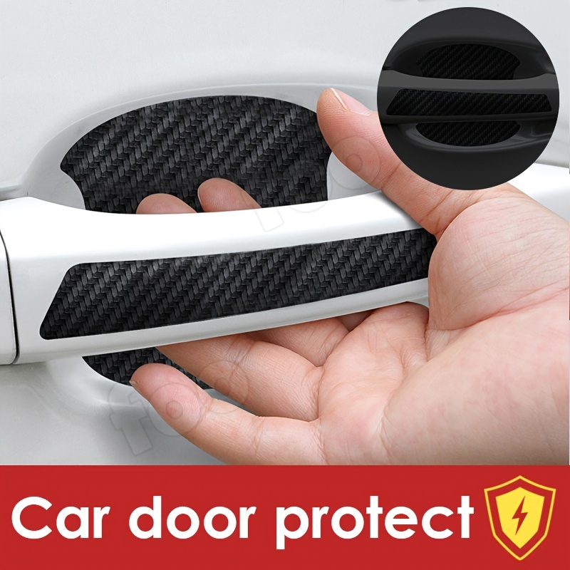 Car Door Bowl Stickers Carbon Fiber Pattern Handle Stickers - Temu