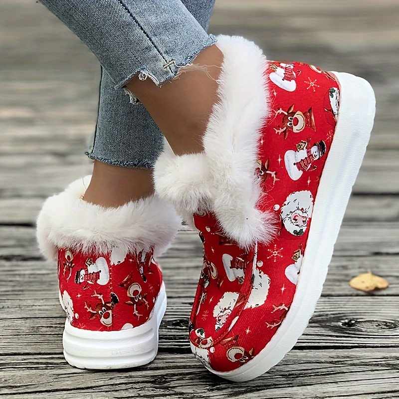 Bottes De Neige De Style No l La Mode Pour Femmes La Tige Temu