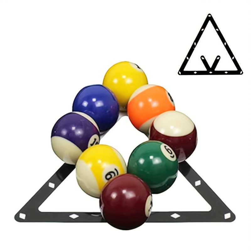 Palo de taco de diseño de soporte de billar e ilustración de vector de  icono de ocho bolas