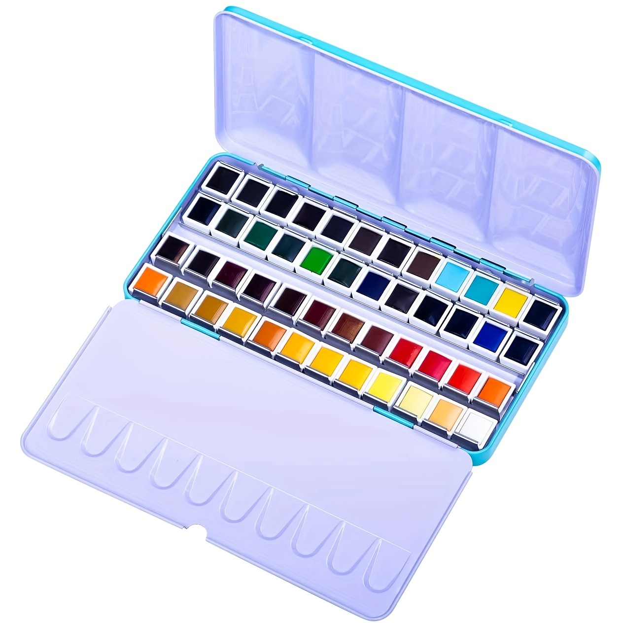 48 Colors Watercolor Paint Set 6 Metallic Colors Water - Temu