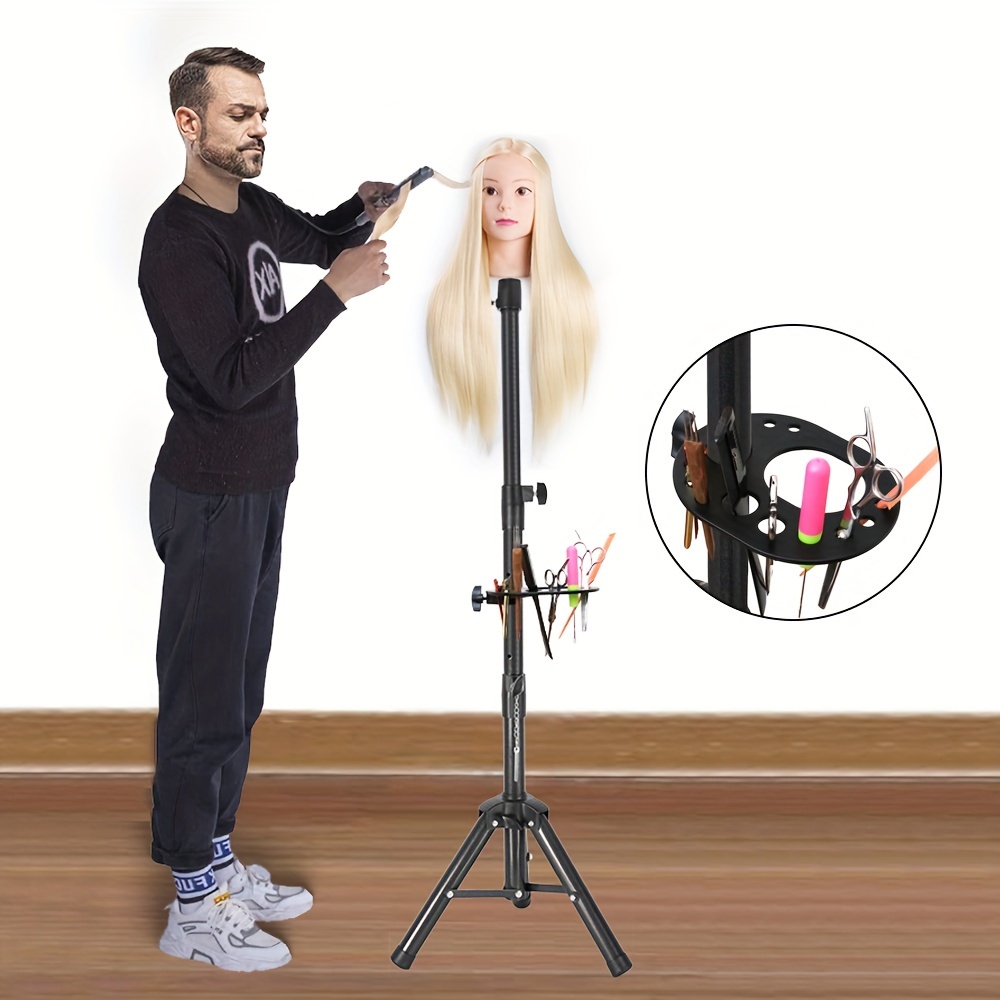 Wig Head Wig Stand Tripod With Head Canvas Wig Head Stand - Temu