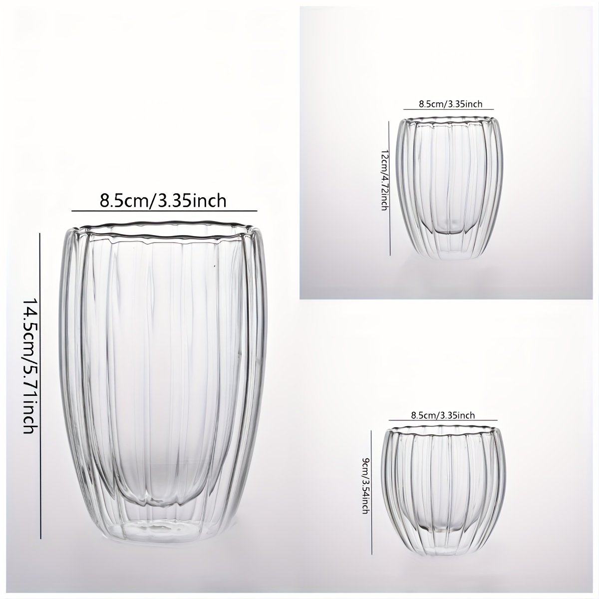 Modern Style Glass Cup, Double Walled Large Cold Drink Cup, Espresso Coffee  Cup, Juice Cup, Coffee Cup, Juice Cup, Drinking Glass - Temu