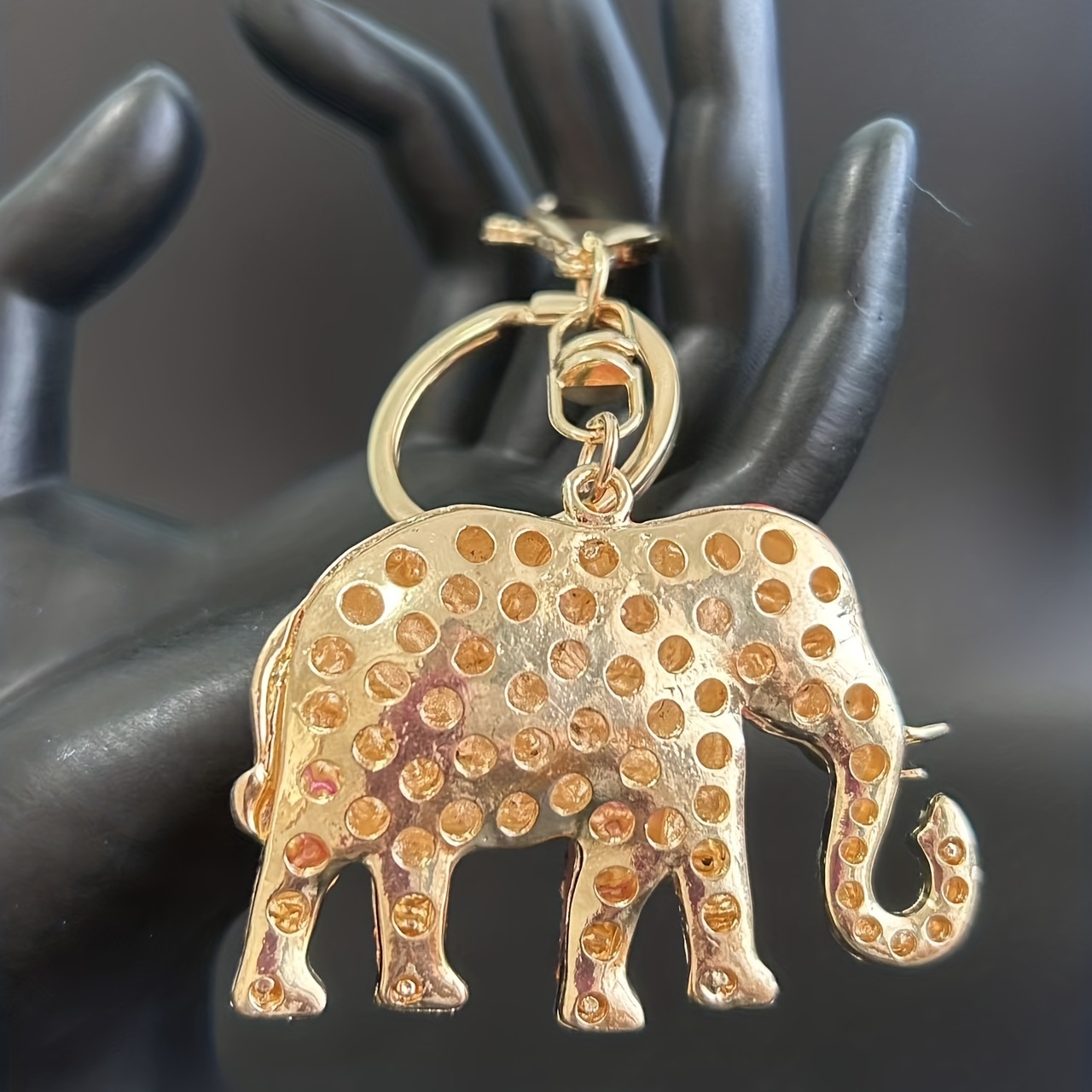 Mignon Animianl Porte-clés pour femmes Bling Elephant Key Ring