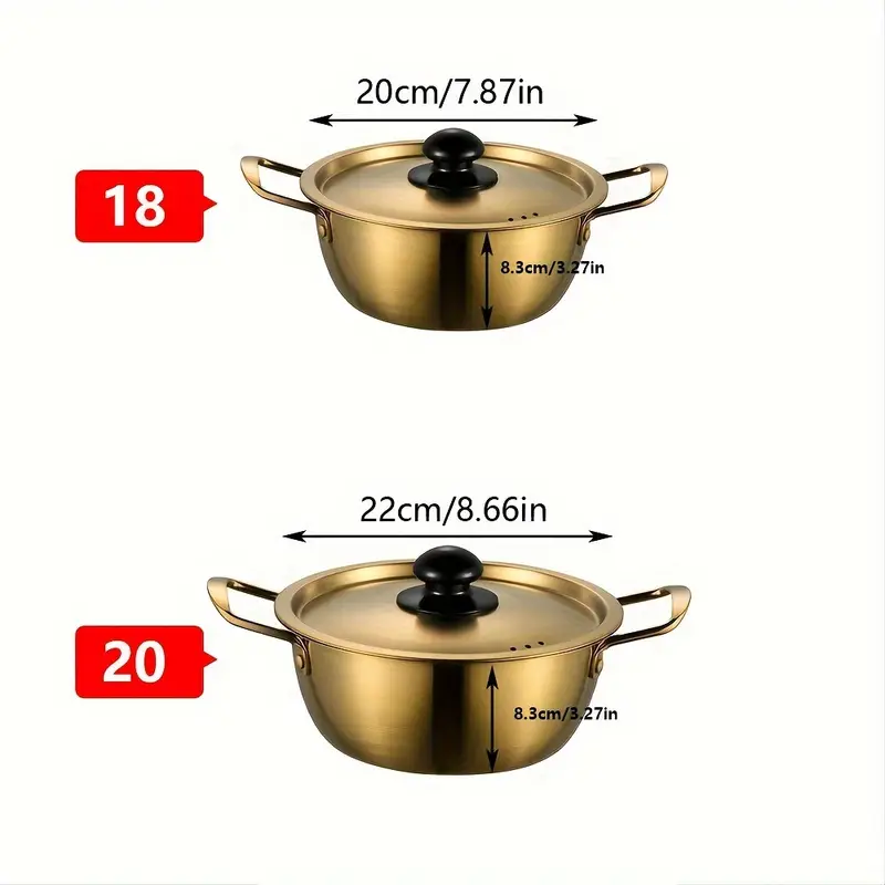 Stainless Steel Korean-style Instant Noodle Pot - Perfect For