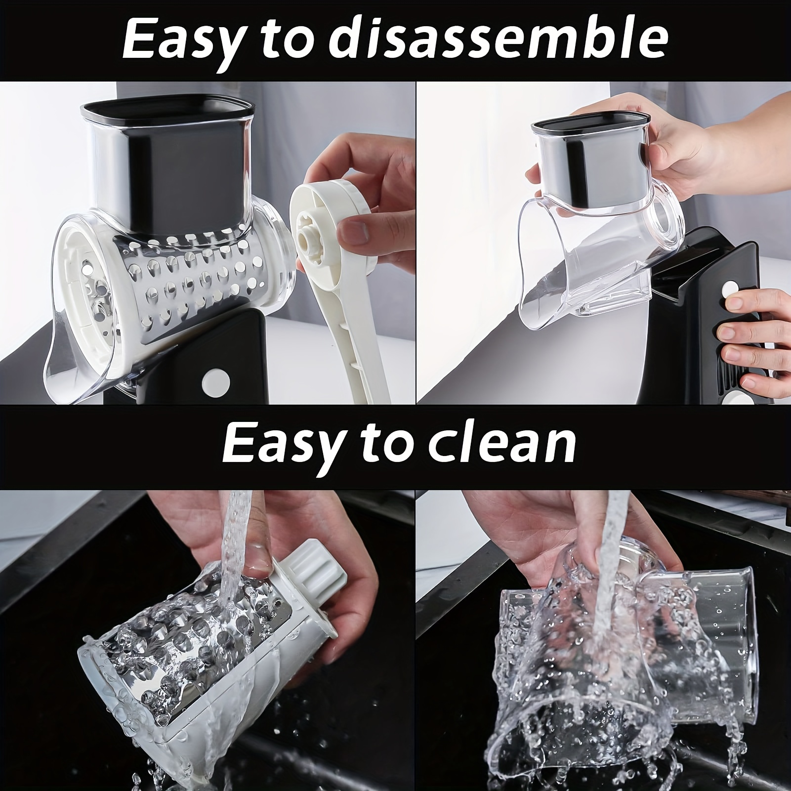 5in1 Rotary Cheese Grater Shredder Vegetable Slicer Multifunctional Fruit Slicer