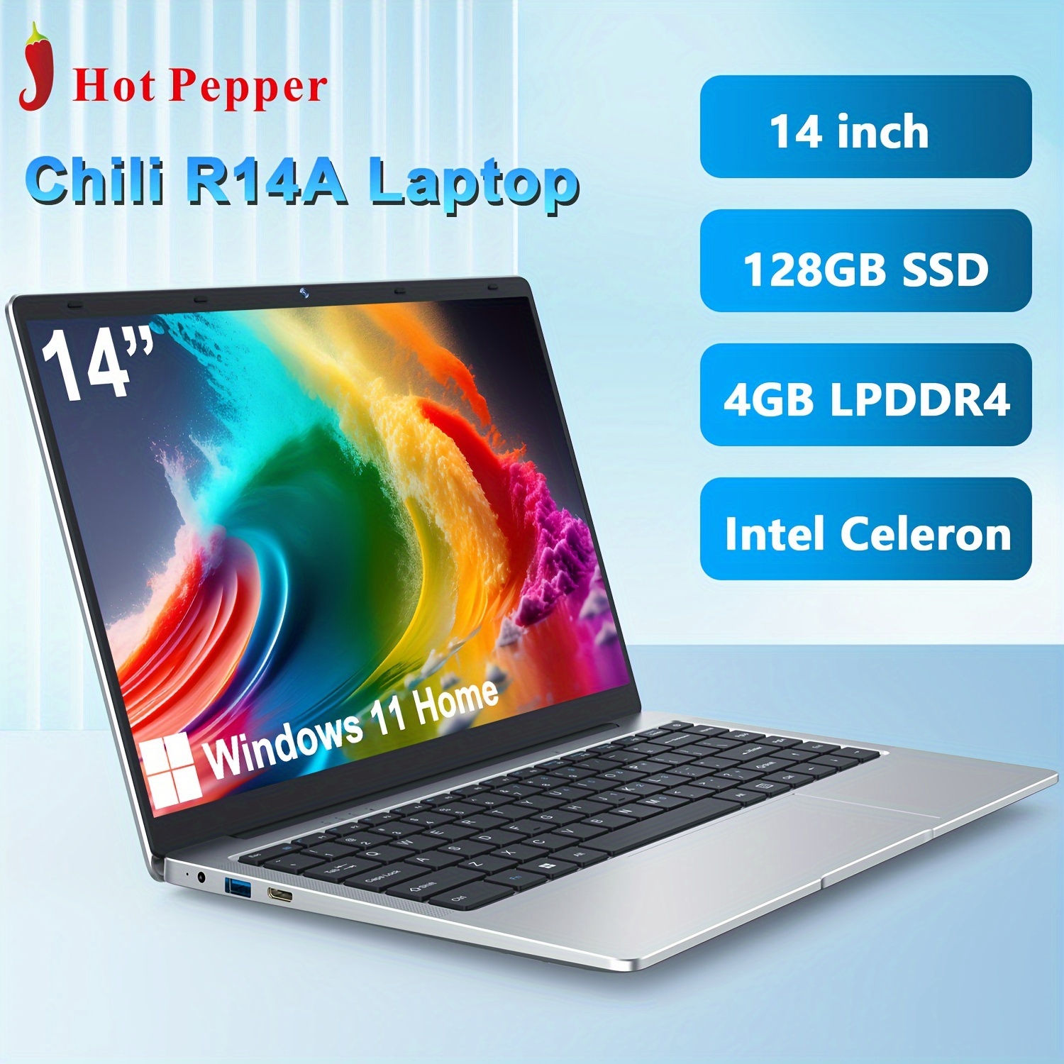 jumper Laptop Computer 14 Inch, Laptops Quad-Core Intel CPU(Up to 2.5G),  12GB RAM 256GB ROM, Notebook Computer with 1080P FHD IPS Display, Dual