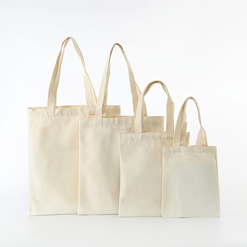 1 Piece 14x12 Inch, Blank Canvas Tote Bags, Bulk Shopping Bag,DIY Reusable  Tote Hand Grocery Bag,men's And Women's Shoulder Bag