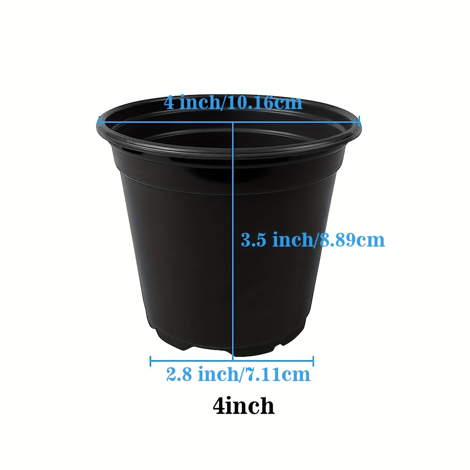 Nursery Pots Variety Pack Black Seedling Pot Durable Plastic - Temu