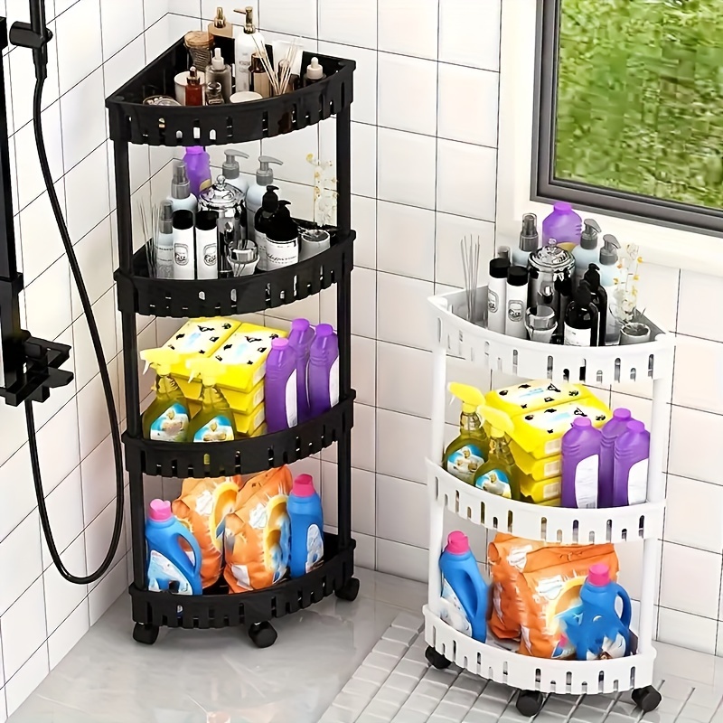 3 Tier Shower Caddy Organizer Shelf Standing Plastic Shower - Temu