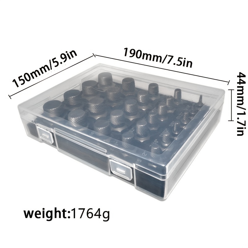Kit extractor de tornillos dañados y juego de extractor de tornillos  pelados. Es un juego de extractor de pernos rotos y extractor de tornillos  sin