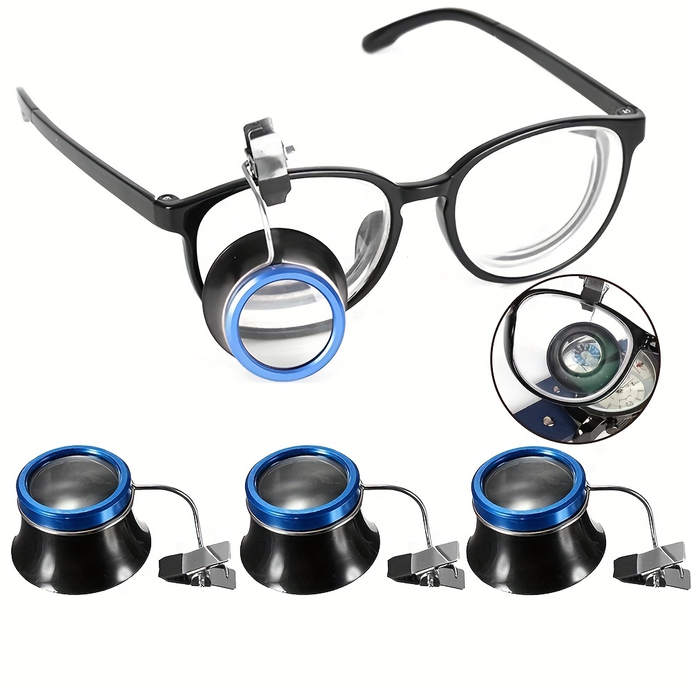  Jewlers - Juego de lupa monocular portátil, lupa de ojo para  joyeros, herramienta de reparación de lupa, lupa de relojero, juego de lupa,  kit de reparación de lentes para circuito textil