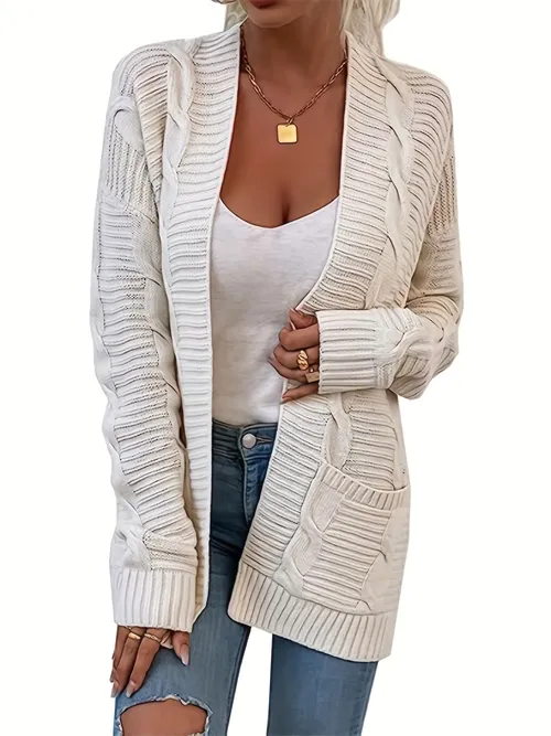 Womens Cable Knit Sweater Cardigan - Temu