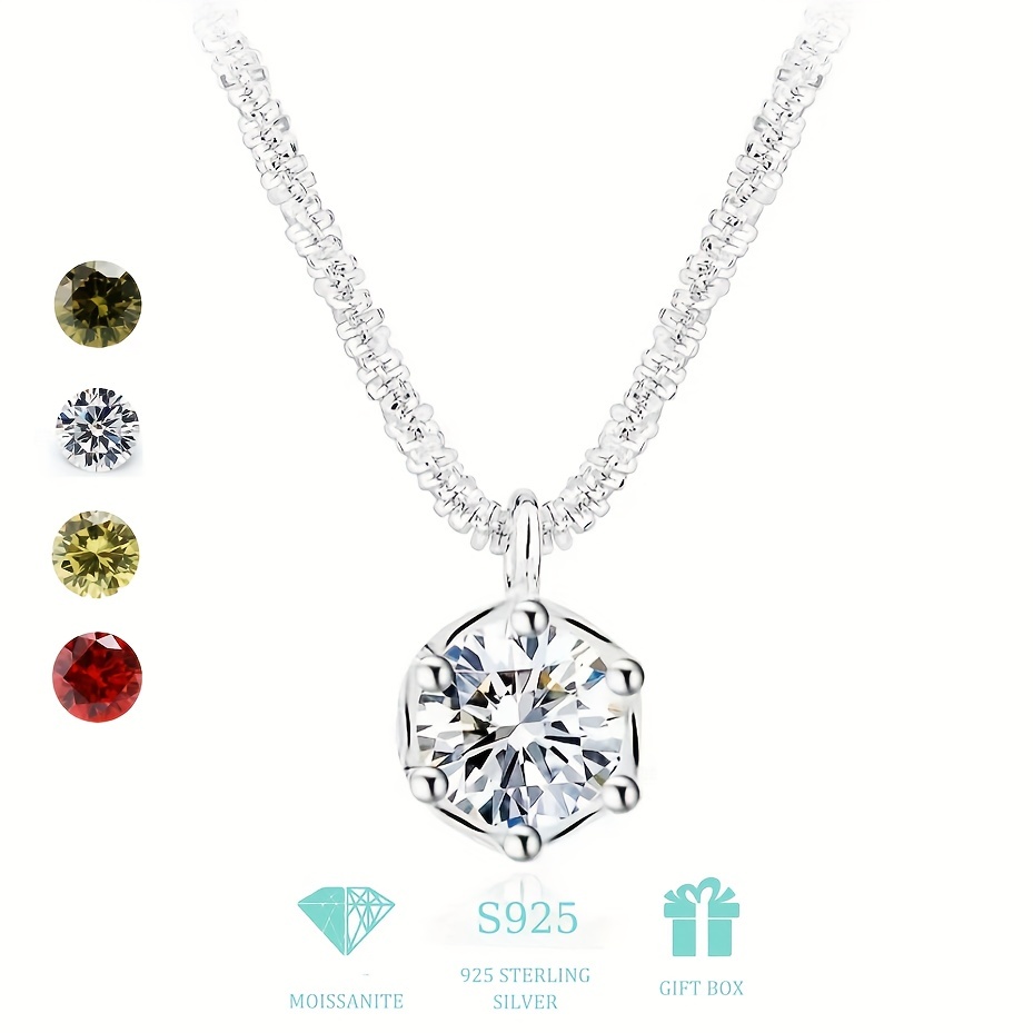 

Collier décoratif en moissanite étincelante CT 1, style élégant Y2K en argent sterling 925. Bijoux tendance, cadeau idéal pour les amoureux.