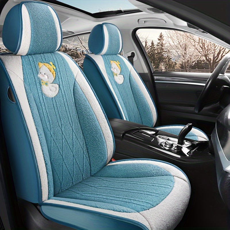 Leermoo Elevate Your Car's Comfort With Plush Car Seat Cushions!  Winter-ready, All-season, Heated Seat Covers In Chic Hound - Temu