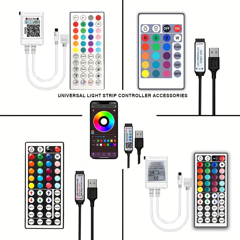  Noonhorse 44 Key RGB Led Strip Light Remote Controller RGB LED Light  Remote IR Led Remote Replacement for RGB 3528 5050 2835 LED Strip Lights,  Multicolor : Tools & Home Improvement