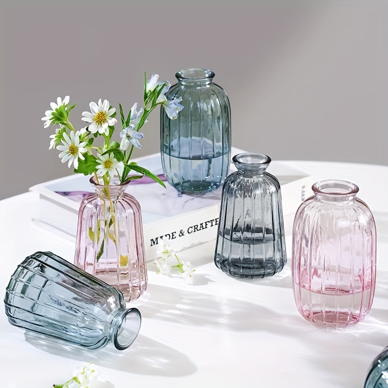 Modern Clear Glass Bud Vase Bulk Set: Small Mini Flower - Temu