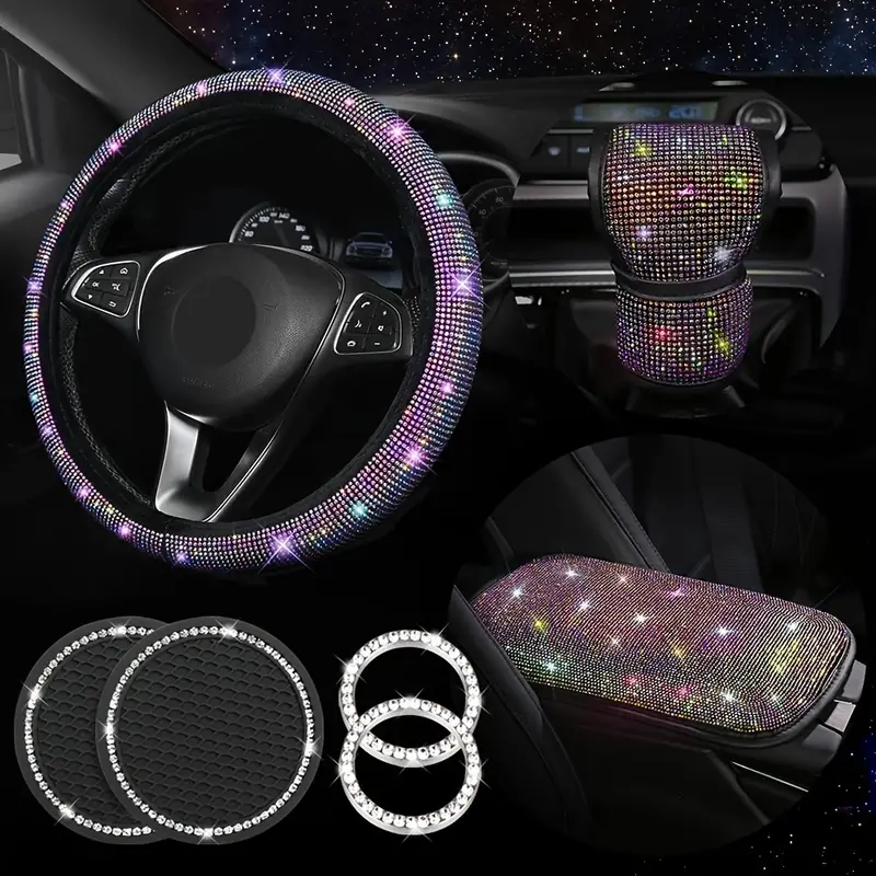 7pcs Auto-Innenraum-Kit, Multicolor künstlicher Diamant Auto