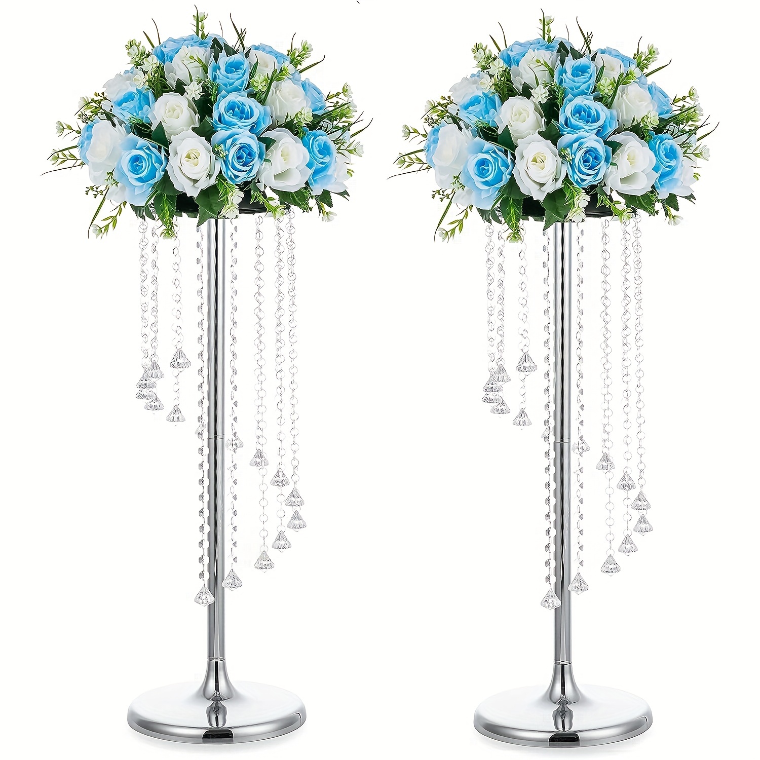Tall Wedding Centerpieces Silvery Vases Crystal Flower Vase - Temu
