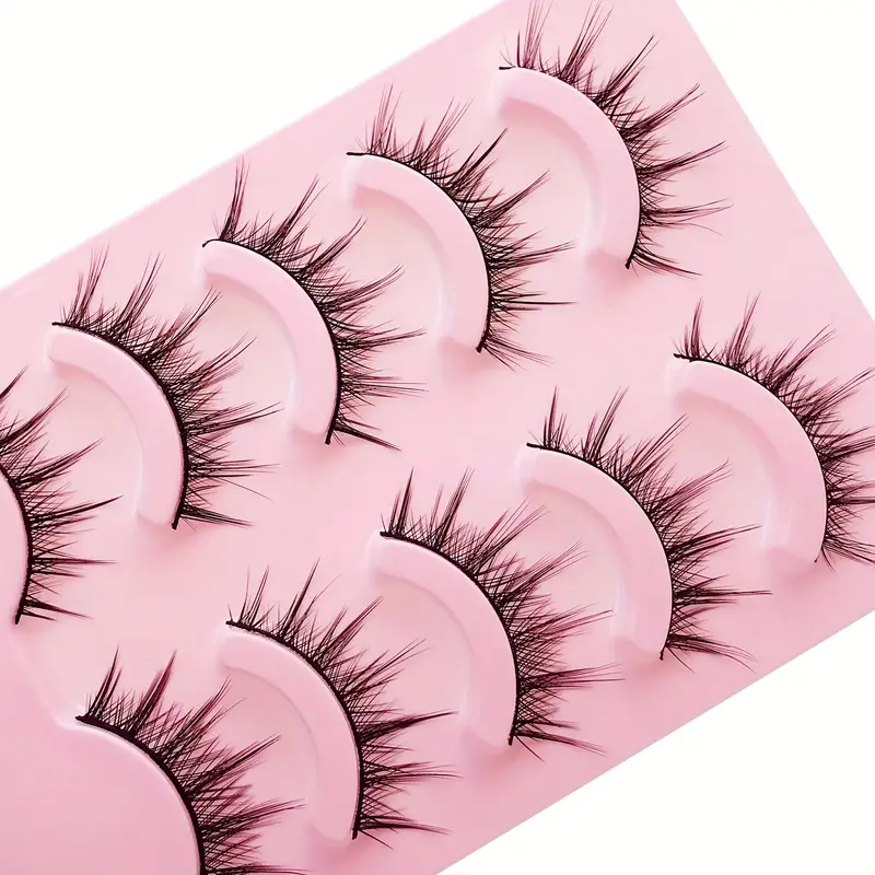 Manga Anime Lashes, Natural Look False Eyelashes, Faux Mink Wispy Fluffy 3d  Volume Eyelashes, Korean Japanese Asian Cosplay Fake Eyelashes, Look Like  Individual Cluster Lashes ( Pack ) - Temu