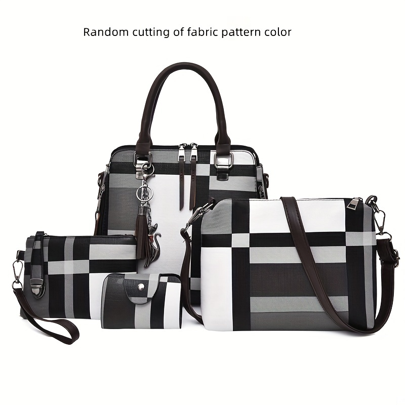 Spring And Summer New Fashion One-shoulder Oblique Handbag Six-piece Set  Large-capacity Portable Bag - Temu