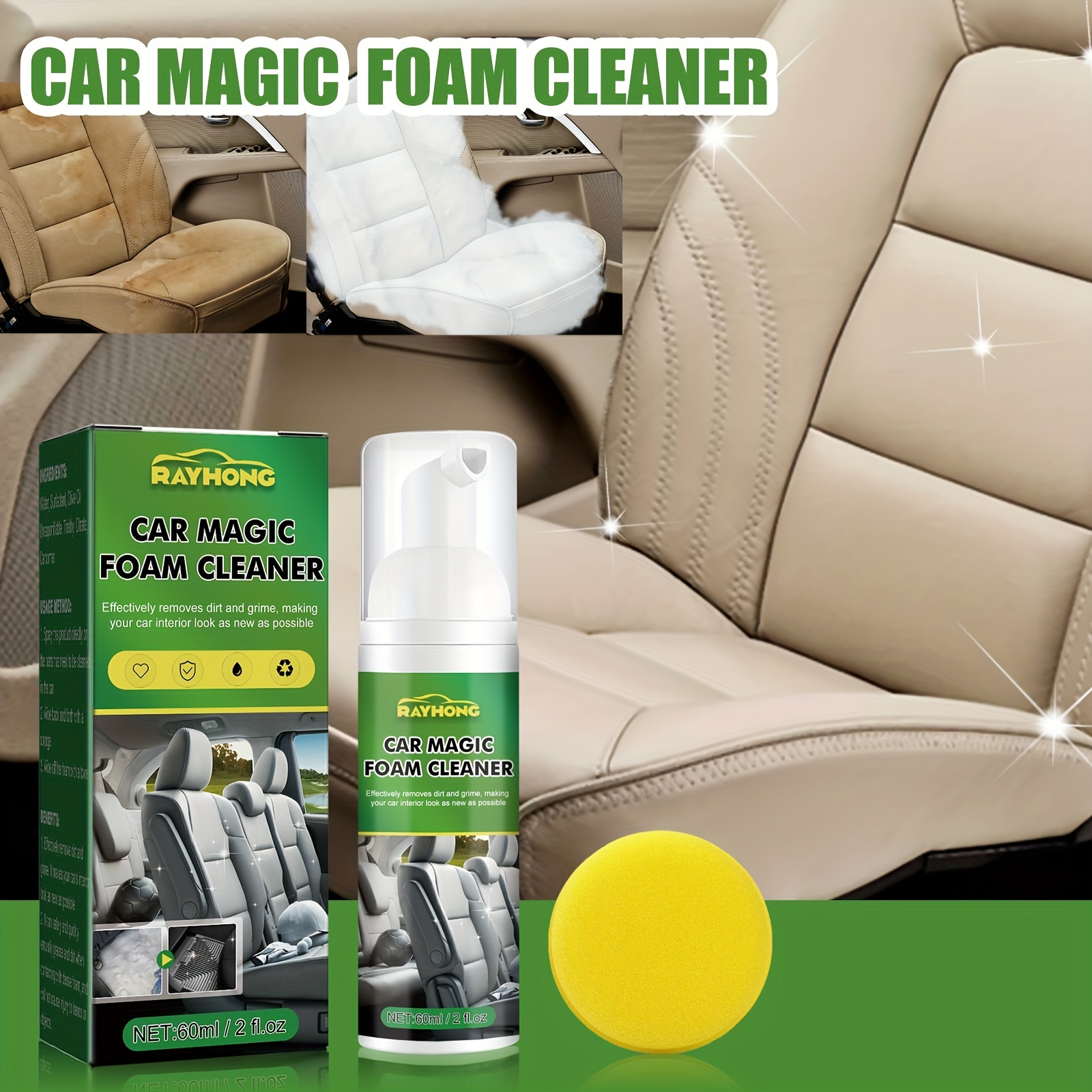 Powerful Decontamination Multi-Purpose Car Interior Foam Cleaner