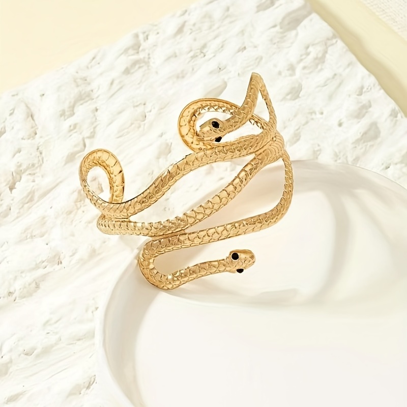 Personality Punk Exaggerated Snake Design Arm Ring Bracelet - Temu