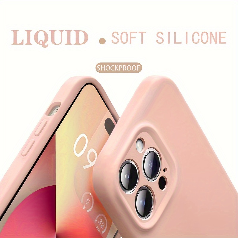 Liquid Silicone Soft Phone Case For IPhone 15 PRO/ 15 PRO MAX/ 15 Plus/ 15/  14 PRO/ 14 PRO MAX/ 14 Plus/ 13 PRO/ 13 PRO MAX/ 12/ 11 Shockproof Cover