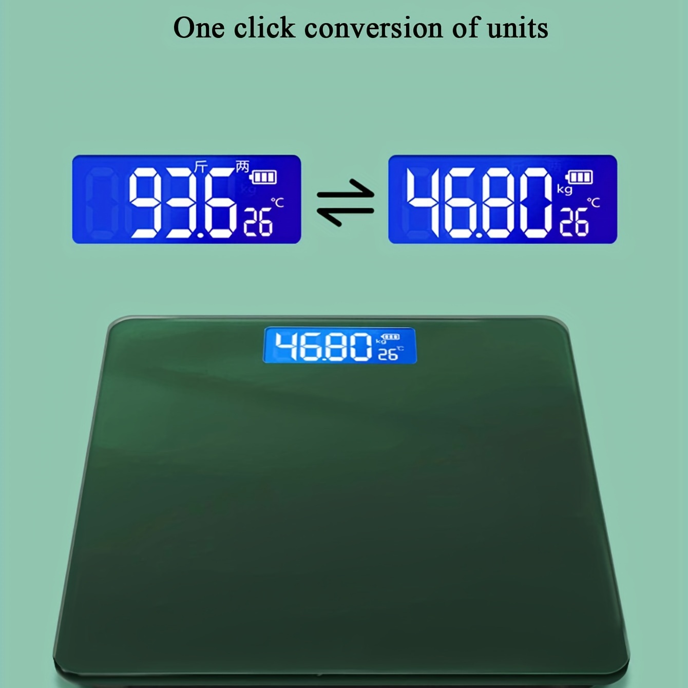 Green Weight Scale, Body Fat Scale, Smart And Accurate Household