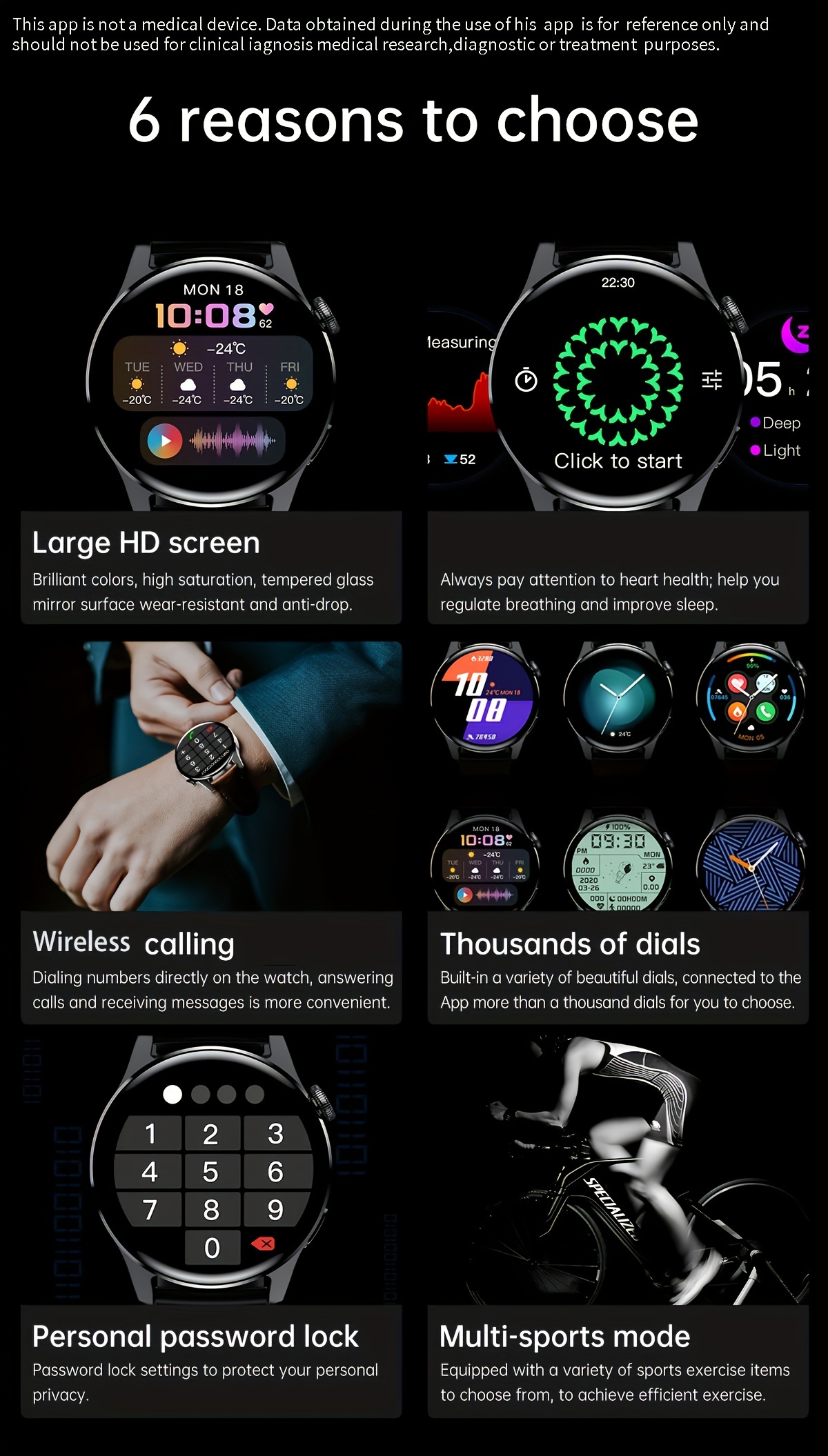 Reloj Inteligente Mujer, Smartwatch Deportivo 1.28 Pulgadas con