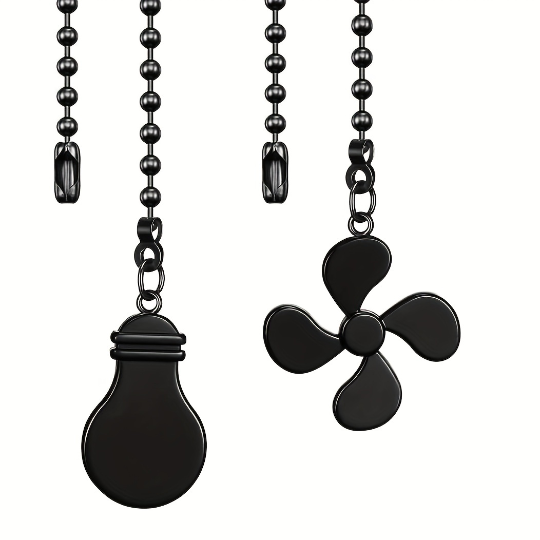 Ceiling Fan Pull Chain Set Bulb And Fan Pattern Pull Chain - Temu