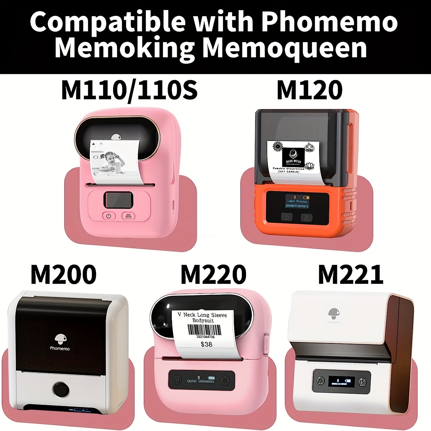 Phomemo Étiquette thermique transparente, étiquette transparente  autocollante, 40 mm * 60 mm, compatible avec l'imprimante d'étiquettes  Phommeo M200, 130 étiquettes/rouleau : : Fournitures de bureau