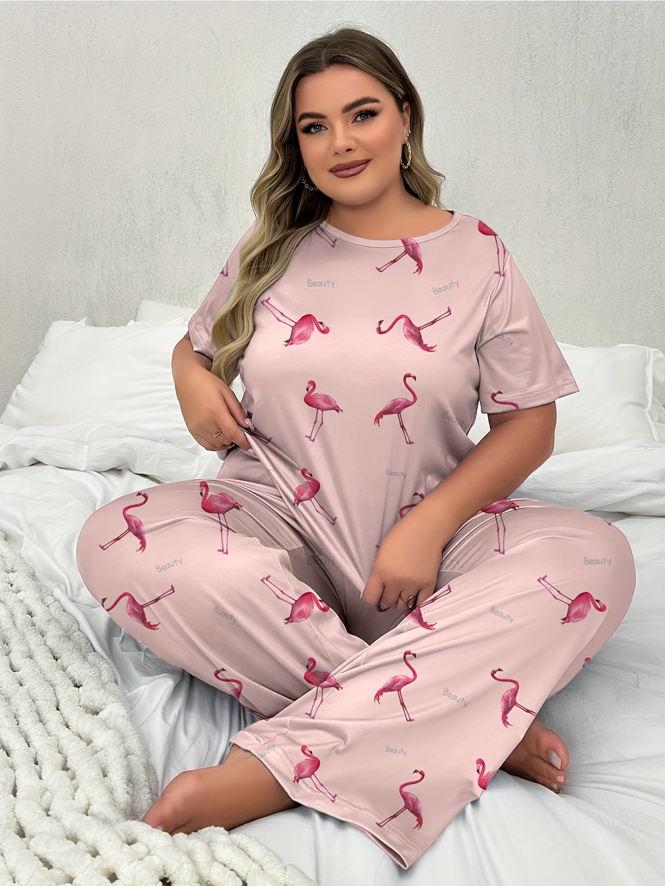Plus Size Christmas Casual Pajamas Set Women's Plus - Temu Canada