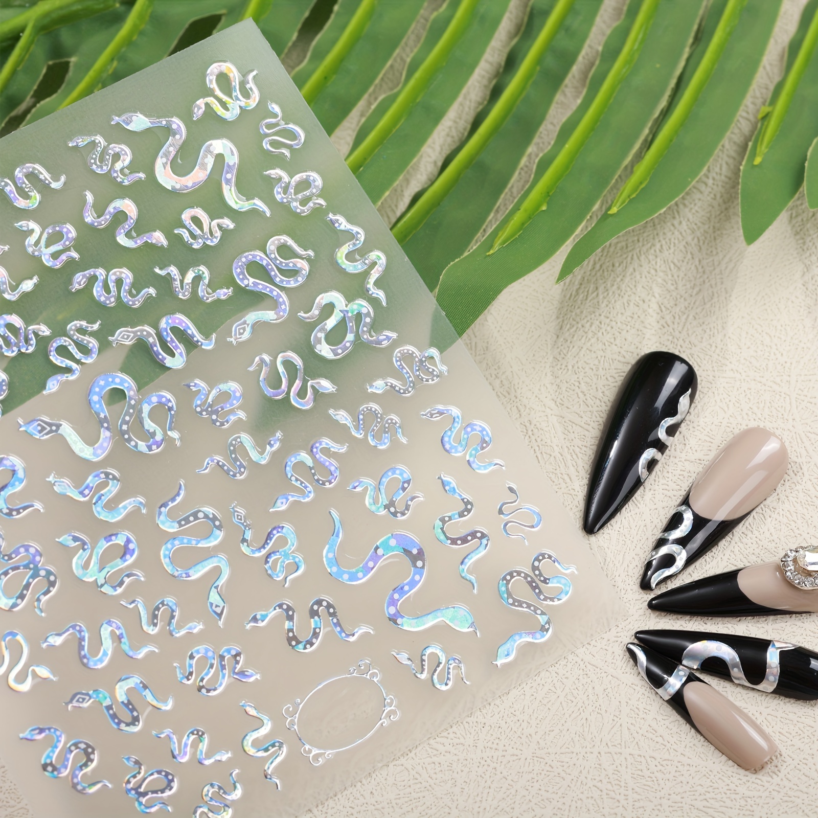 3D Laser Nail Decals Holographic Nail Supplies