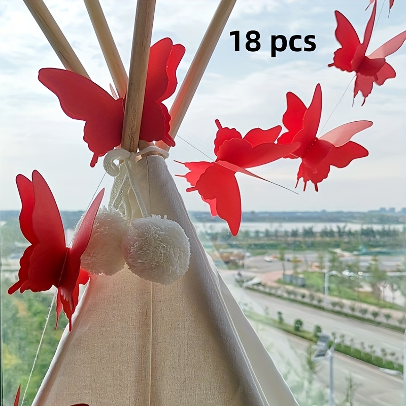 18pcs Butterfly Paper Birthday Party Decoration Set