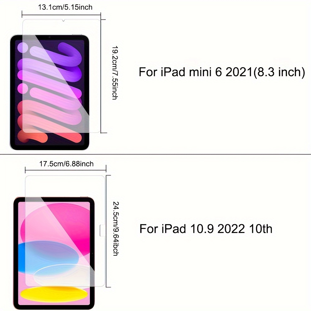 3 Pièces Verre Trempé Compatible avec iPad 9/8/7 (10,2 Pouces, 9ème / 8ème  / 7ème Génération, Modèle 2021/2020/2019) Film de Protection Écran pour iPad  10.2, Vitre Protecteur