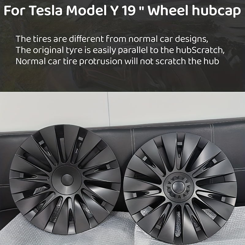 4PCS enjoliveur de voiture remplacement Performance capuchon de roue  Automobile pour Tesla Model Y 19 pouces enjoliveur pleine couverture  2018-2022 2021 2023
