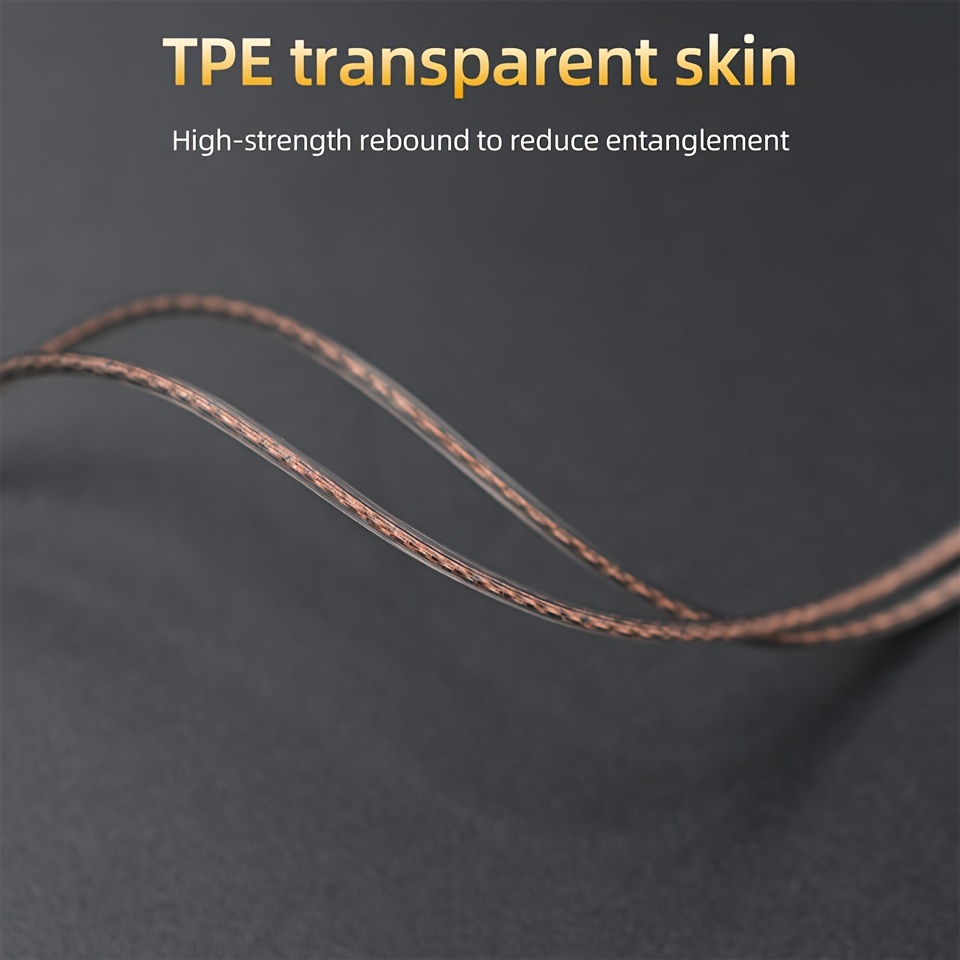 kz copper flat upgrade headphone cable pc wired headset game earphone hd microphone hifi   in ear monitor earbuds Product details 5