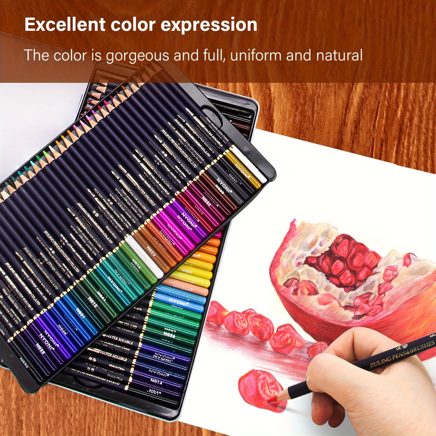 Professional Watercolor Pencils 72 Colors numbered - Temu