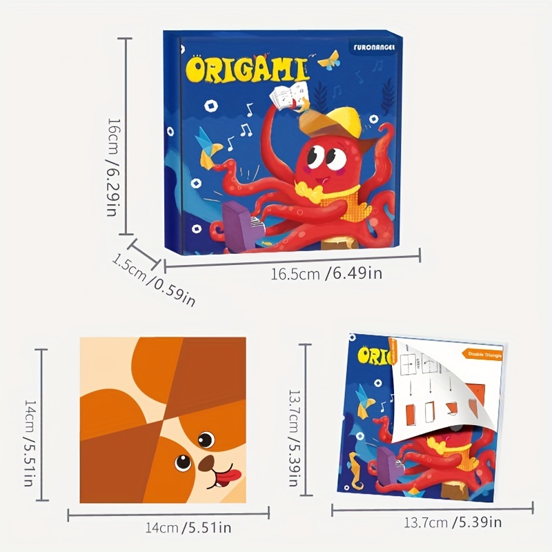 Giocattoli per bambini 3d 54 pagine Origami Cartone animato Libro animale  Giocattolo Per bambini Fai da te Carta Arte Bambino Apprendimento precoce  Educazione Giocattoli Regali