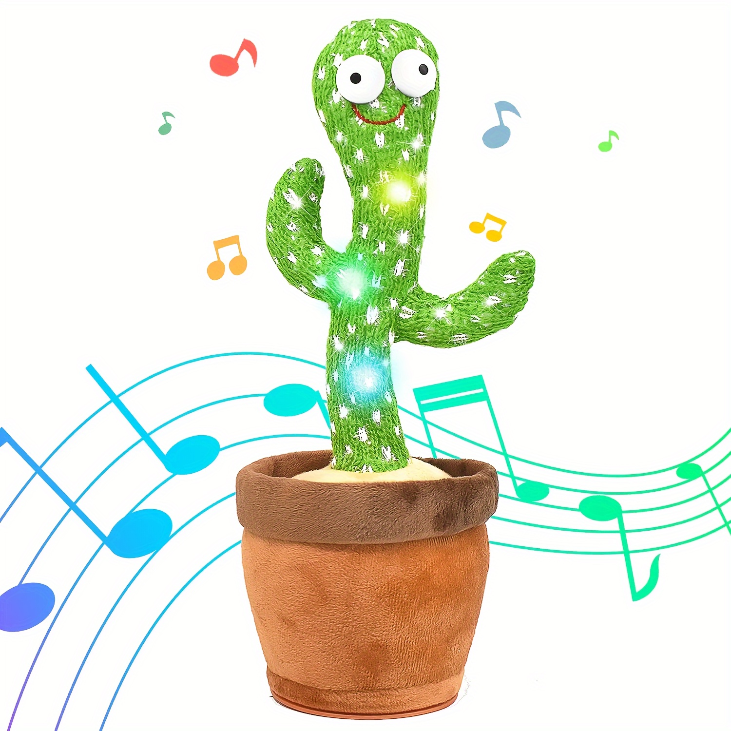 Juguete de cactus bailarín, juguete parlante, cactus que imita, repite lo  que dices, Sunny The Cactus, canta, repetir, baila, grabación, LED (120