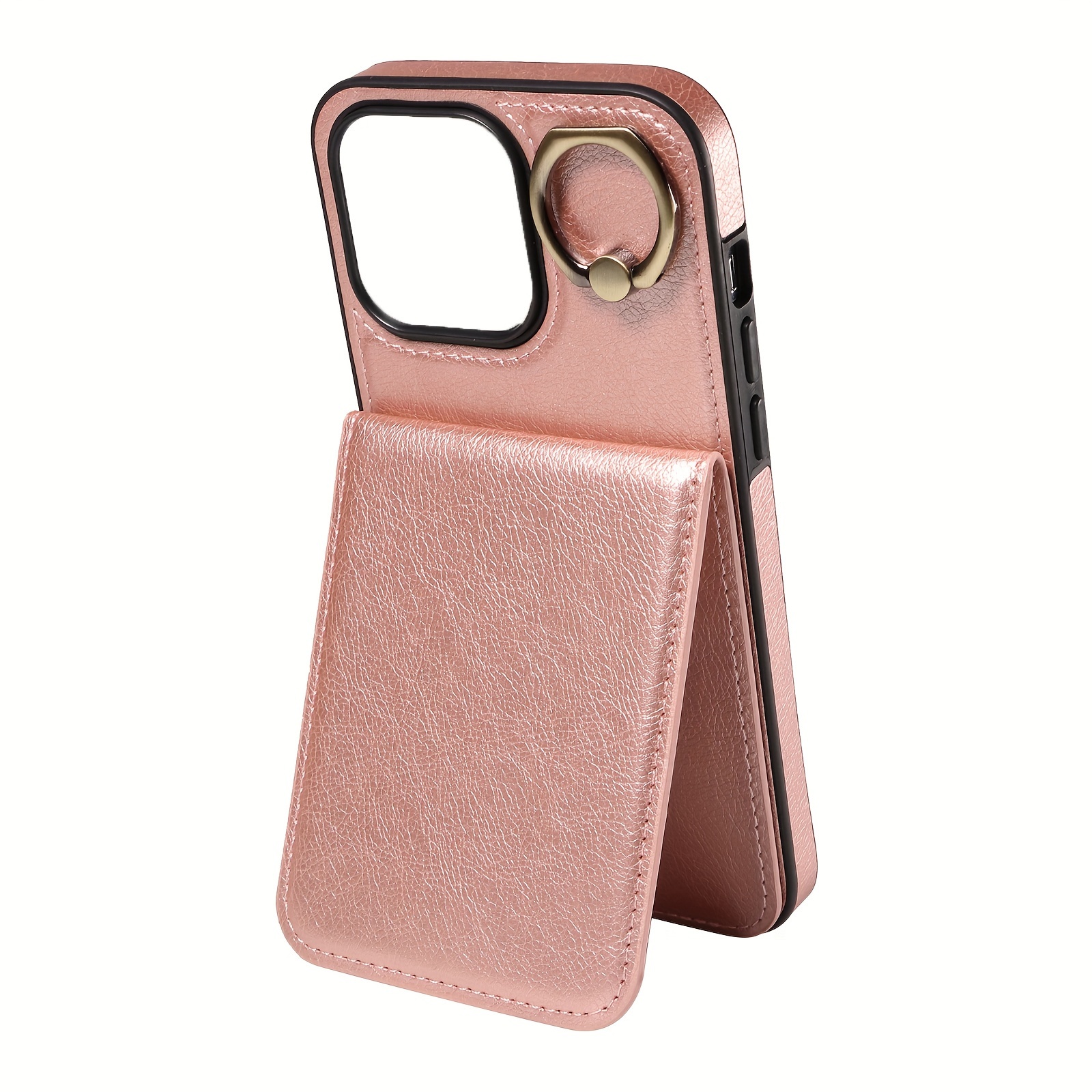 Wrist Strap Artificial Leather Phone Case For Iphone 14 13 12 11 Pro Max  Shockproof Protect Cover With Ring Holder - Temu