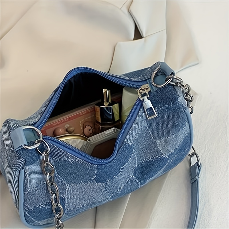 Vintage Canvas Shoulder Bag Retro Crescent Hobo Bag Womens Y2k Grunge Handbag  Purse, Free Shipping, Free Returns