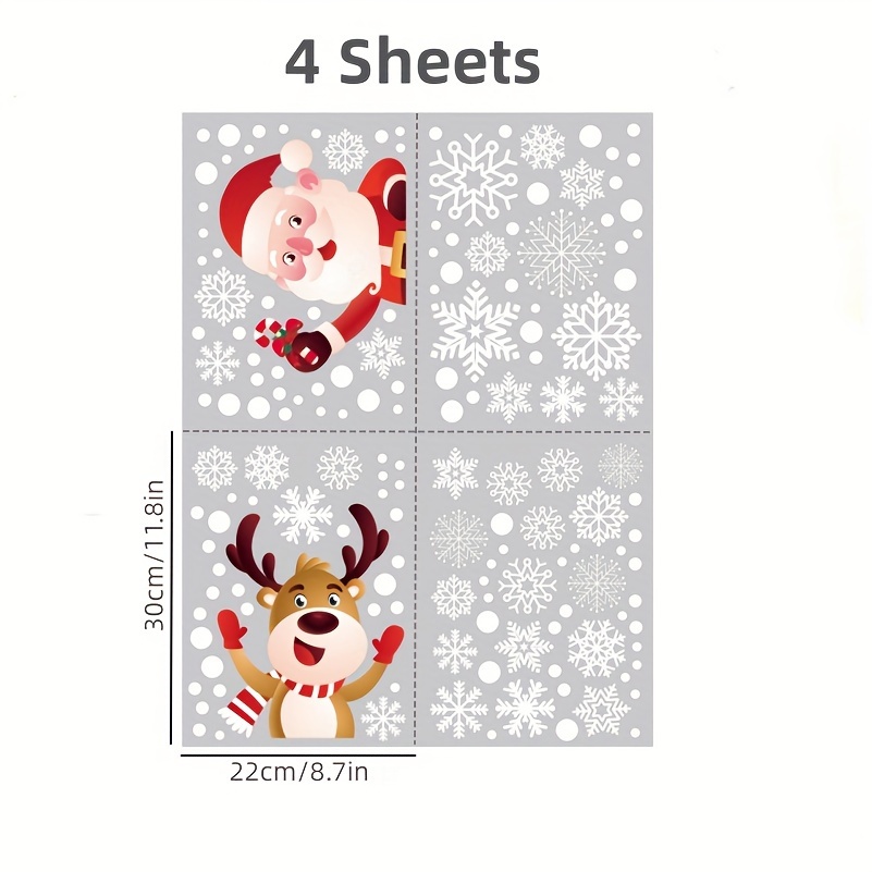 Christmas Snowflake Window Stickers For Glass Xmas - Temu