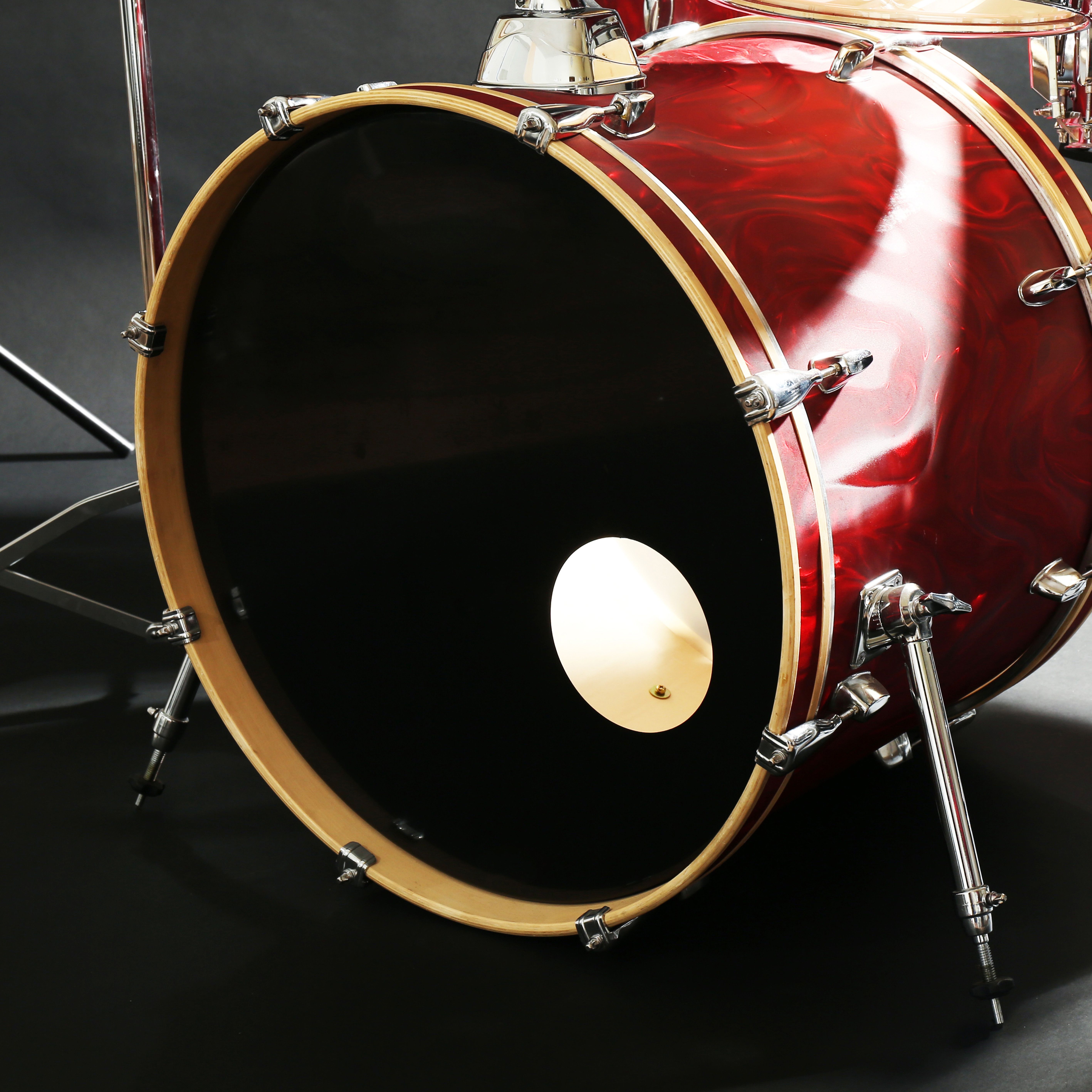 Tambourin avec tête aluminium percussion à main instrument de musique 12  pouces