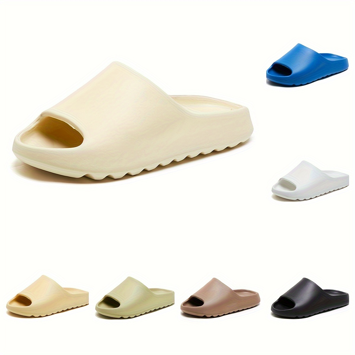 

Men's Fashion Slides, Casual Non Slip Slippers, Open Toe Shoes For Indoor Outdoor Beach Shower, Spring And Summer