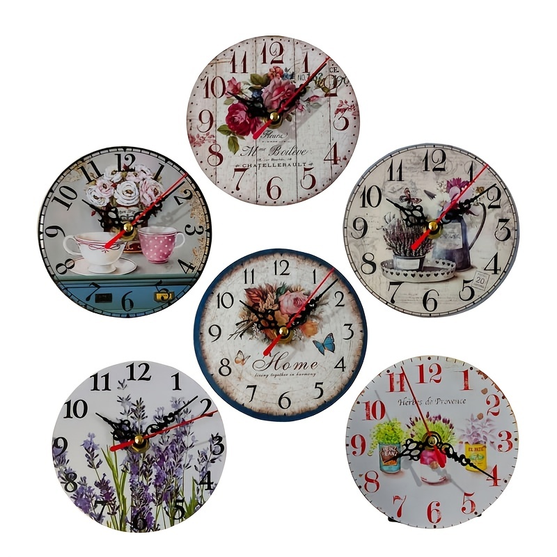 Reloj de pared grande de estilo vintage, redondo, de metal, silencioso, sin  tictac, funciona con pilas, 40 cm, números romanos negros, relojes de sala  de estar, dormitorio, decoración de cocina negra