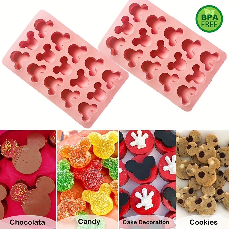 Disney, Kitchen, 3 Micky Mouse Silicone Molds For Candy Cookie And Soap