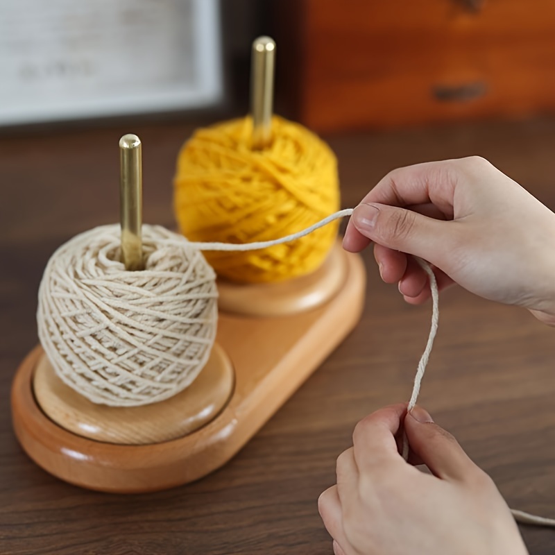 Wood Yarn Holder - with Twirling Mechanism