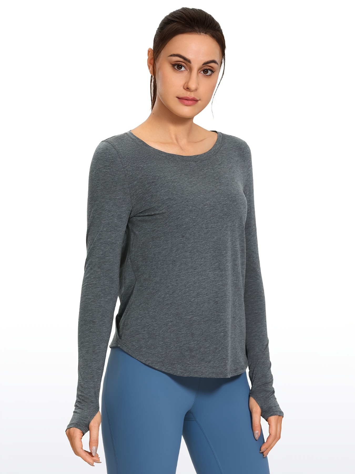 Buy Long Sleeves Yoga Tops For Women Backless Sports T-shirts Gym