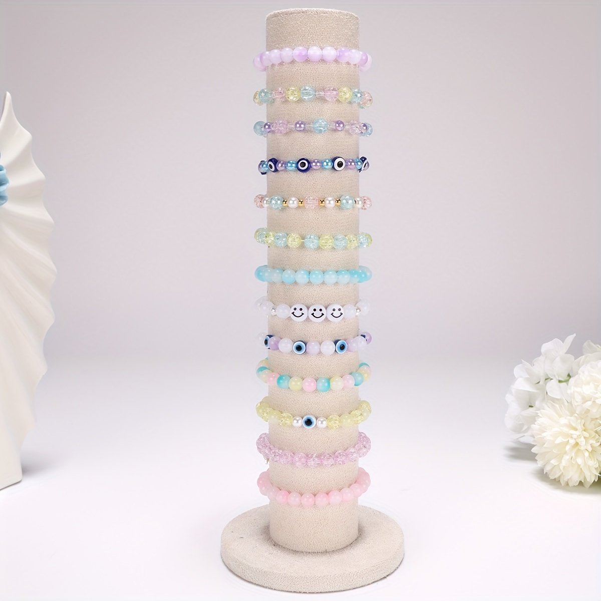 Enjoymade Transparent Color Glass Beads Bracelet Making Kit Girls' Lovely  Cute Bracelet Necklace Jewelry Making Kit DIY Bulk Acrylic Gradient Bubble  Bead Girls' Jewelry Girls' Birthday Gift ZZ-JB